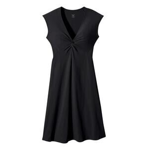 Patagonia Womens Black Sleeveless Stretch Twist Front Bandha Dress Small Outdoor